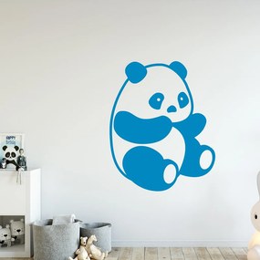 Veselá Stena Samolepka Roztomilá panda Farba: modrá, Veľkosť: 80 x 64 cm