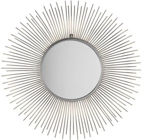 Strieborné nástenné zrkadlo ø 80 cm CILLY Beliani