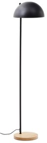 Čierna/v prírodnej farbe stojacia lampa s kovovým tienidlom (výška 150 cm) Catlar – Kave Home