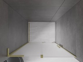 Mexen Velar L, posuvné sprchové dvere do otvoru 100 cm, 8mm sklo námraza, zlatá matná, 871-100-003-31-55