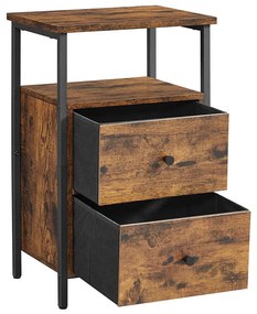 Nočný stolík ARIN hnedý/čierny