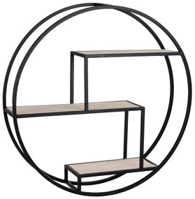 Čierna/v prírodnej farbe poschodová polica z masívu paulownie 62 cm Rotterdam – House Nordic