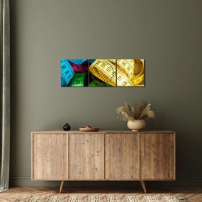 Obraz farebných metrov (s hodinami) (90x30 cm)