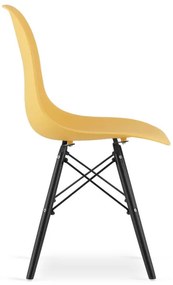 Jedálenská stolička OSAKA horčicová (čierne nohy)