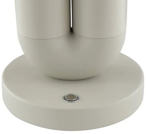 Brilliant - LED stmievateľná nabíjacia dotyková stolná lampa SAYU LED/2,5W/5V 2700K IP44 sivá