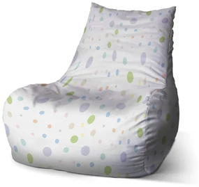 Sablio Sedací vak Bean Farebné bodky - 100 x 90 x 45 cm