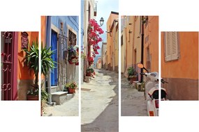 Obraz ulice na Sardínii (150x105 cm)