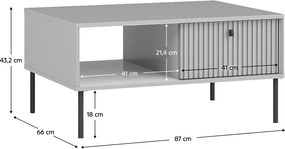 Konferenčný stolík ARIS, sivá
