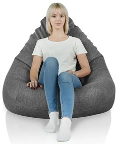 Sedací vak DROP XXL melanž čierny