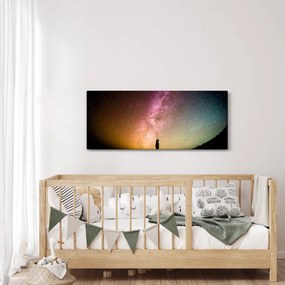 Obraz - obloha plná hviezd (120x50 cm)