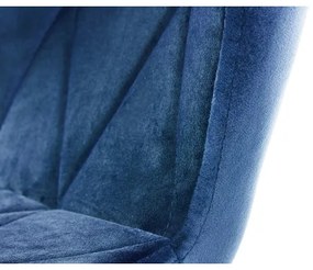 SADA 4x Jedálenská stolička TRIGO 74x48 cm tmavomodrá/buk