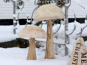 Prírodné drevená dekorácia huba Mushroom - Ø 36*60 cm