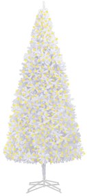 Umelý vianočný stromček s LED 500 cm biely 3077740