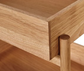 Stojanový regál z masívneho dreva s 3 priehradkami