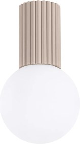 Stropné svietidlo Halo, 1x biele sklenené tienidlo, tp