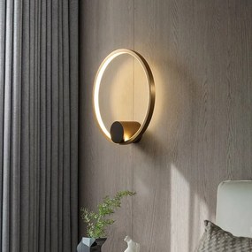 Toolight Toolight, LED nástenné svietidlo 40cm 17W 4000K APP1388-CW, zlatá matná, OSW-00912