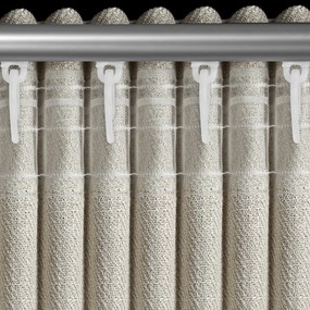 ZÁVES NA PÁSKE LEYA 140X270 CM TMAVOBÉŽOVÁ