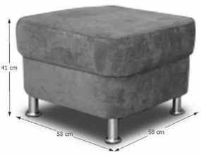 Tempo Kondela Taburet, látka Matrix sivá 17, SANTIAGO