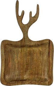Dekoračné misa z mangového dreva s parožím - 19 * 2 * 30cm