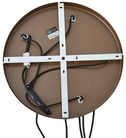 Hotelová elegantná závesná lampa tmavý bronz s jantárovým sklom 5-svetiel - Stavelot