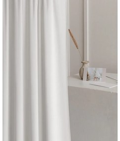 Dekorstudio Zamatový záves CHARMY na strieborné dekoračné kolieska - biely Rozmer závesu: 140x260cm