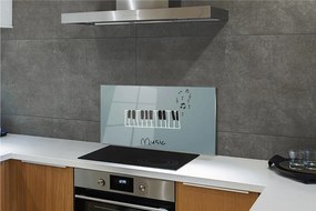 Sklenený obklad do kuchyne piano poznámky 125x50 cm