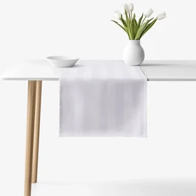 Goldea damaškový behúň na stôl - svetlo sivé prúžky so saténovým leskom 50x140 cm