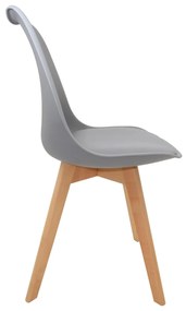 Plastová jídelní židle EMMA šedá