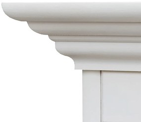 Masívny písací stôl Belluno Elegante 2 - biela