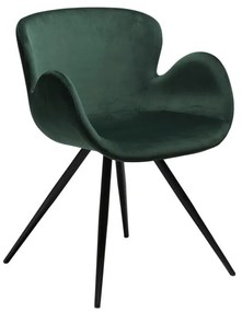 Zelené čalúnené jedálenské kreslo s podrúčkami Gaia – DAN-FORM Denmark