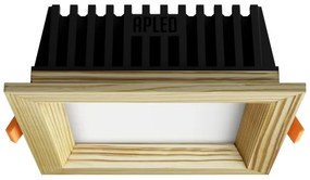 APLED -LED Podhľadové SQUARE WOODLINE LED/6W/230V 4000K 12x12 cm borovica masív