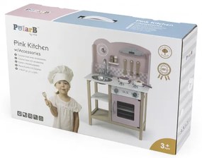 Detská kuchynka Viga 44046 PolarB strieborná / ružová