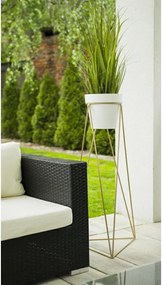 STOJAN NA KVETINÁČ TRIANGLE 90X50X24 CM ZLATÁ