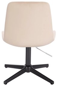 LuxuryForm DESIGN Stolička PARIS VELUR na čiernom kríži - krémová