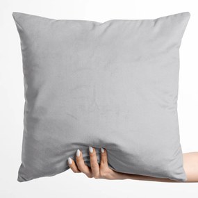 Biante Zamatová obliečka na vankúš Velvet Brick SVB-206 Svetlo sivá 35 x 45 cm