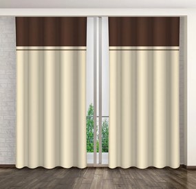 Krémové dekoračné závesy do spálne Dĺžka: 250 cm
