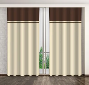 Krémové dekoračné závesy do spálne Dĺžka: 270 cm