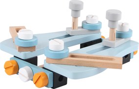 Mini dielňa drevený stôl na náradie stavebnica 52 kusov ECOTOYS