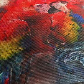 Obraz červených papagájov ara (90x60 cm)