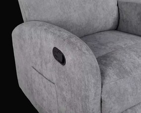 LuxuryForm DESIGN Televízne kreslo BRUNO otočné s polohovaním - šedé