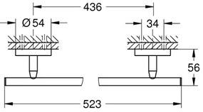 GROHE 41166000 - Držiak na osušky 522 mm lesklý chróm