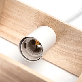 Aigostar - Drevený luster na lane 1xE27/60W/230V borovica