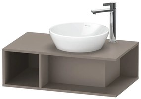 DURAVIT D-Neo závesná skrinka pod umývadlo na dosku Compact, 1 otvorená priehrada vľavo, 800 x 480 x 260 mm, bazalt matný, DE493804343