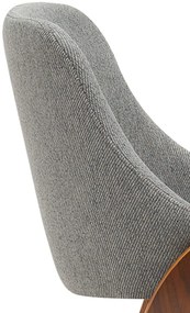 Jedálenská stolička Vangale - látka - Orech /Tmavo sivá