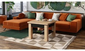 Rozkladací konferenčný/jedálenský stôl so zvíhacou doskou CALEB dub craft/čierna