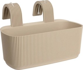 ZÁVESNÝ PLASTOVÝ KVETINÁČ LINE 21X29X19 CM BÉŽOVÁ