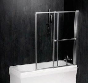 Polysan Polysan, OLBIA pneumatická vaňová zástena 1230mm, strieborný rám, číre sklo, 30317