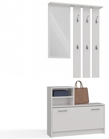 Predsieňová zostava Vayan 1 (biela) (so zrkadlom). Akcia -20%. Vlastná spoľahlivá doprava až k Vám domov. 1132525