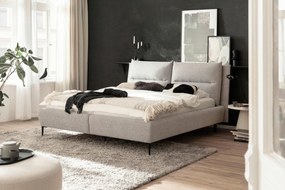 XXXLutz ČALÚNENÁ POSTEĽ, 180/200 cm, krémová, čierna MID.YOU - Online Only spálne - 002784000903