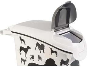 Biely kontajner na krmivo Curver, 23 l